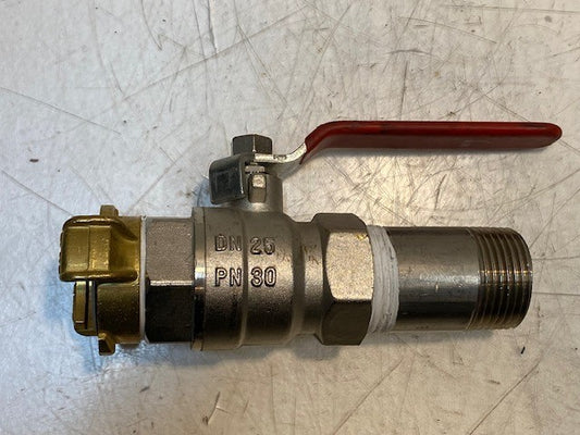 HS Univers DN25 PN30 Ball Valve w/ Brass Inlet/Outlet HS MS58