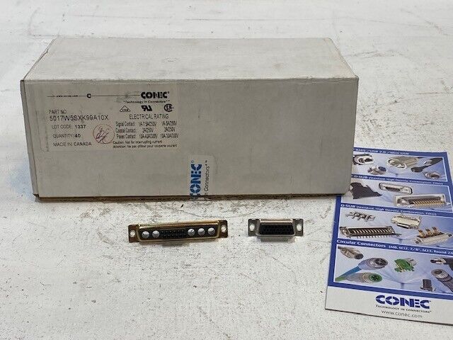 Conec Amphenol 32 of 5017W5SXK99A10X Plugs, 20 of 164X11959X Plugs - 52 Total