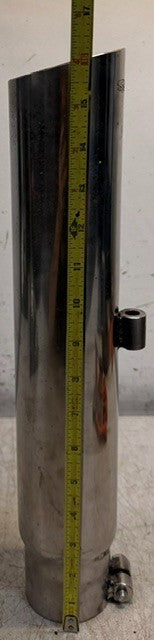 Pypes Angle-Cut Exhaust Tip With Side Mounting Bracket 2.5 In Inlet 3 In Outlet