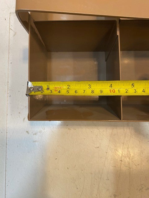 Heavy Duty Vintage Industrial Metal Carrying Tote Tray 8 Compartments 18" x 10"