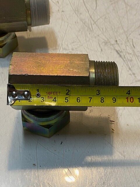 6 Quantity of 90 Degree Female to Male Fittings 3-1/2" L 42mm Thread 32mm ID