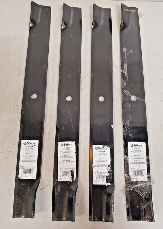 4 Quantity of Stens Hi-Lift Blades 24"L x 2-1/2"W | 5/8" Center 315-254 (4 Qty)