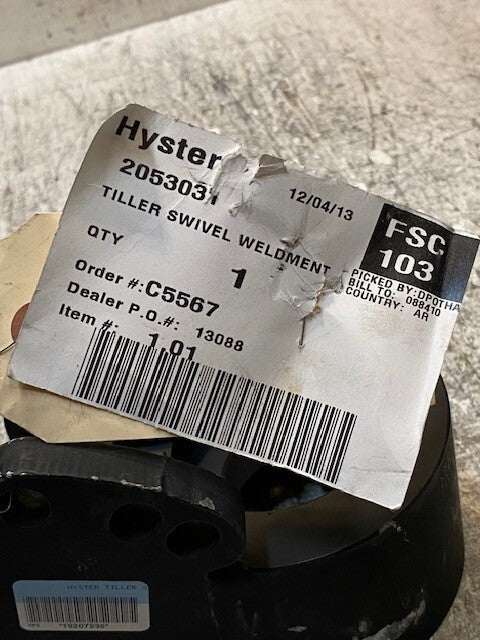 Hyster Tiller Swivel Weldment 2053031 25mm Holes 73mm Bore